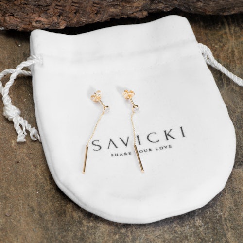 Kolczyki Savicki: złote, diamenty